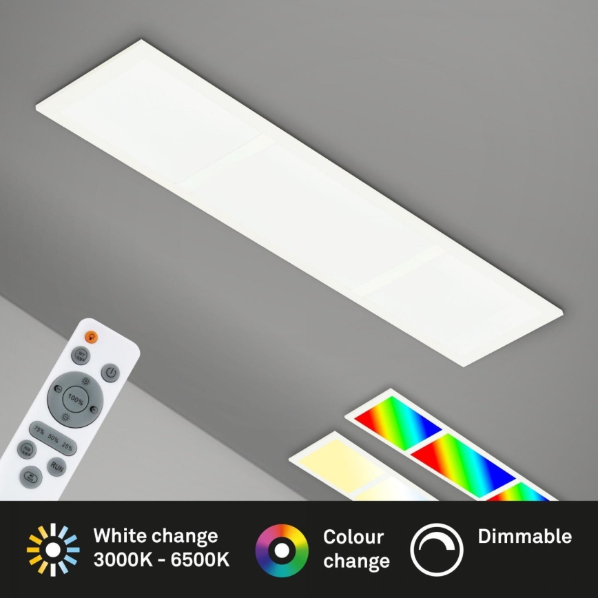 Briloner 7388-016 - RGBW Dimmable ceiling light LED/24W/230V 3000-6500K + remote control