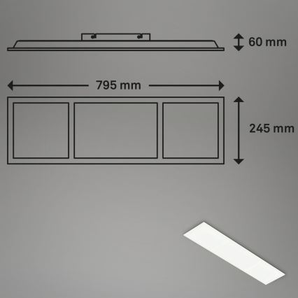 Briloner 7388-016 - RGBW Dimmable ceiling light LED/24W/230V 3000-6500K + remote control