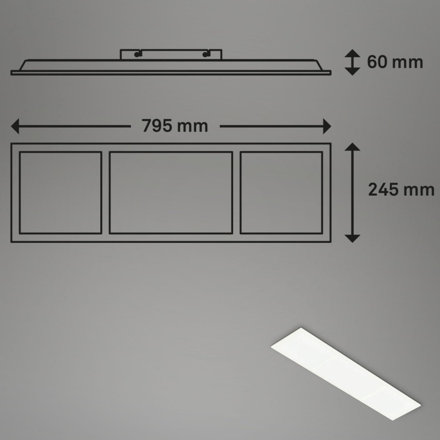 Briloner 7388-016 - RGBW Dimmable ceiling light LED/24W/230V 3000-6500K + remote control
