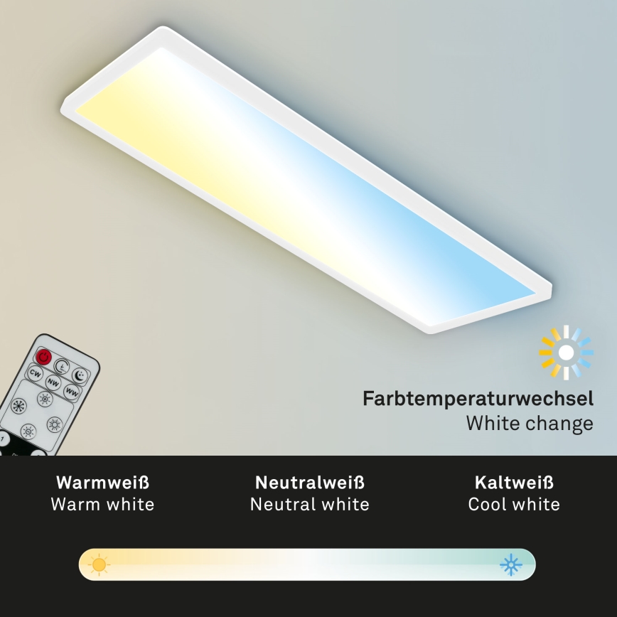Briloner 7403-016 - LED Dimmable ceiling light SLIM LED/23W/230V 2700-6500K + remote control