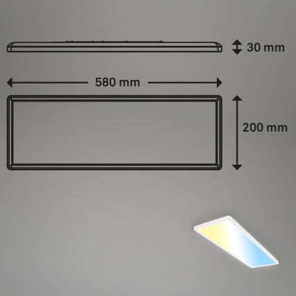 Briloner 7403-016 - LED Dimmable ceiling light SLIM LED/23W/230V 2700-6500K + remote control