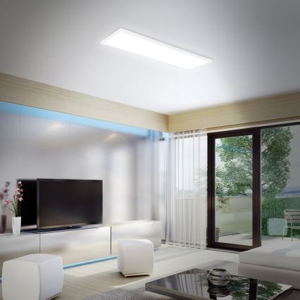 Briloner 7404-016 - Dimmable RGBW Surface-Mounted LED Panel, 22W, 230V, 4000K + Remote Control