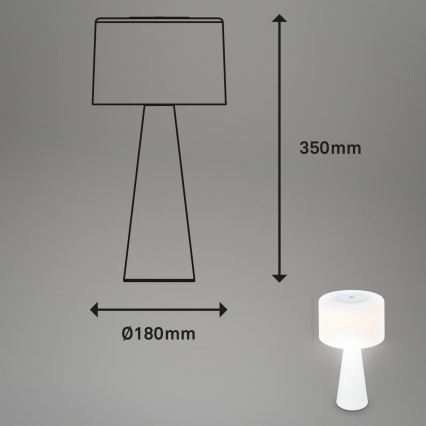 Briloner 7420016 - LED Dimmable rechargeable touch outdoor table lamp LED/4W/5V IP44 3000K white