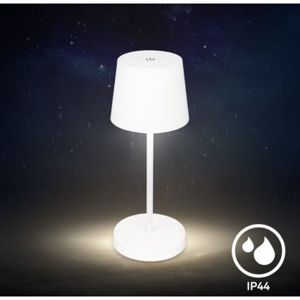 Briloner 7423016 - LED Dimmable rechargeable outdoor table lamp LED/2,6W/5V IP44 white