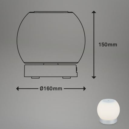 Briloner 7439-014 - LED Outdoor dimmable rechargeable lamp LED/3W/5V IP44