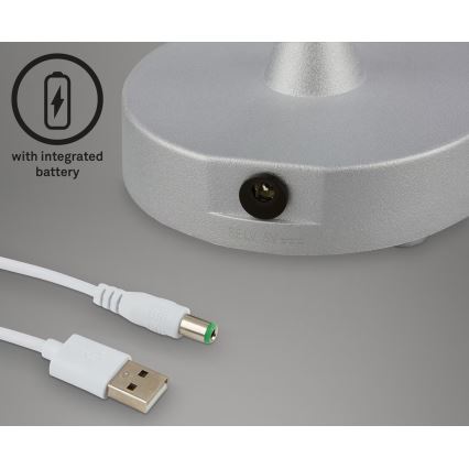 Briloner 7445-014 - LED Dimmable rechargeable outdoor touch table lamp LED/3W/5V IP44 2000 mAh