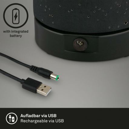 Briloner 7449-015 - LED Dimmable outdoor touch lamp STARRY SKY LED/3W/5V IP44 black