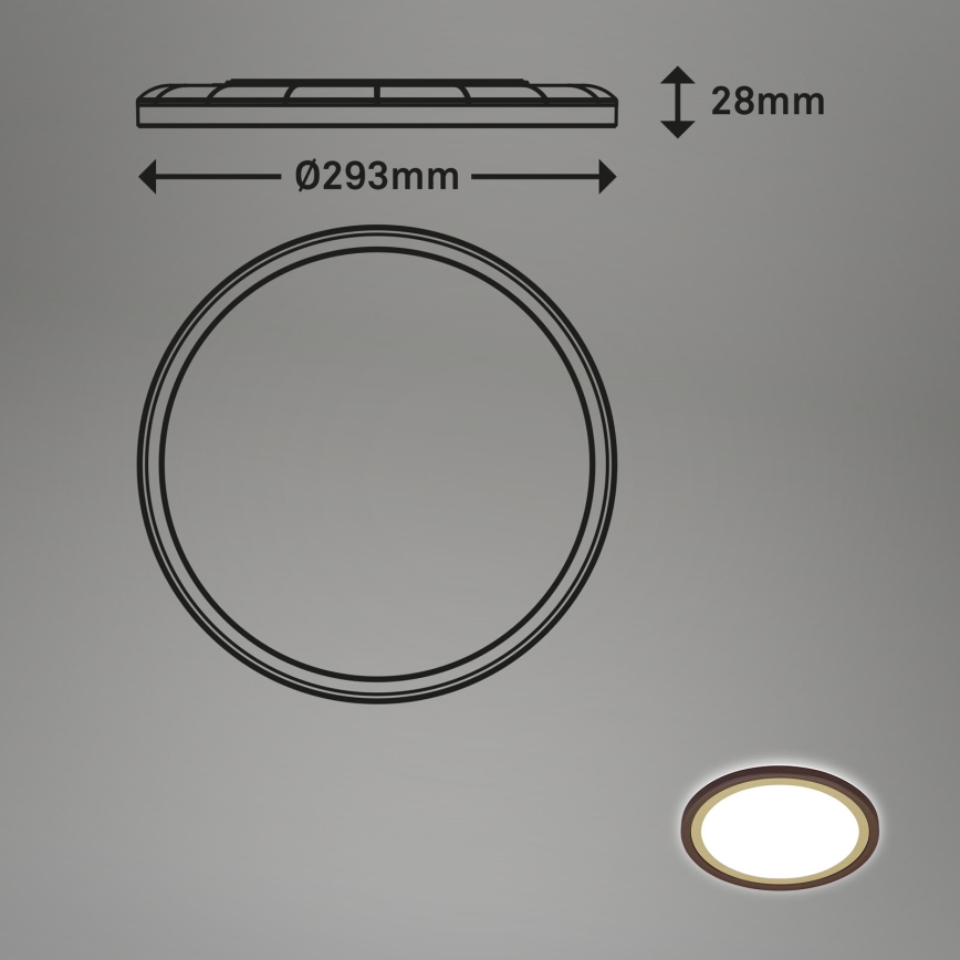 Briloner 7454-417 - LED Ceiling light DECO LED/18W/230V
