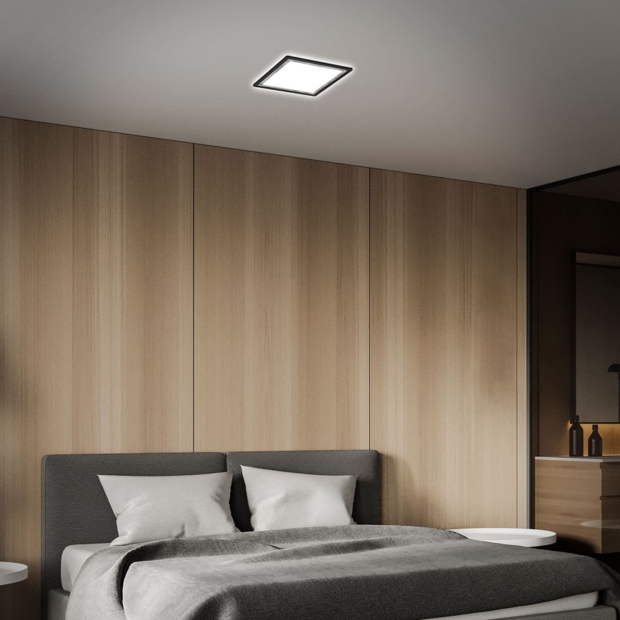 Briloner 7457-414 - LED Ceiling light SLIM LED/18W/230V 4000K 29x29 cm black