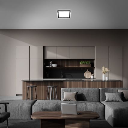 Briloner 7457-414 - LED Ceiling light SLIM LED/18W/230V 4000K 29x29 cm black
