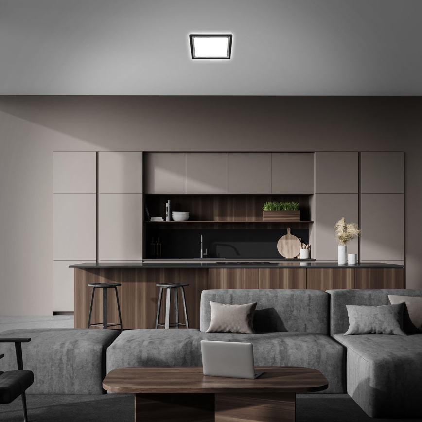 Briloner 7457-414 - LED Ceiling light SLIM LED/18W/230V 4000K 29x29 cm black