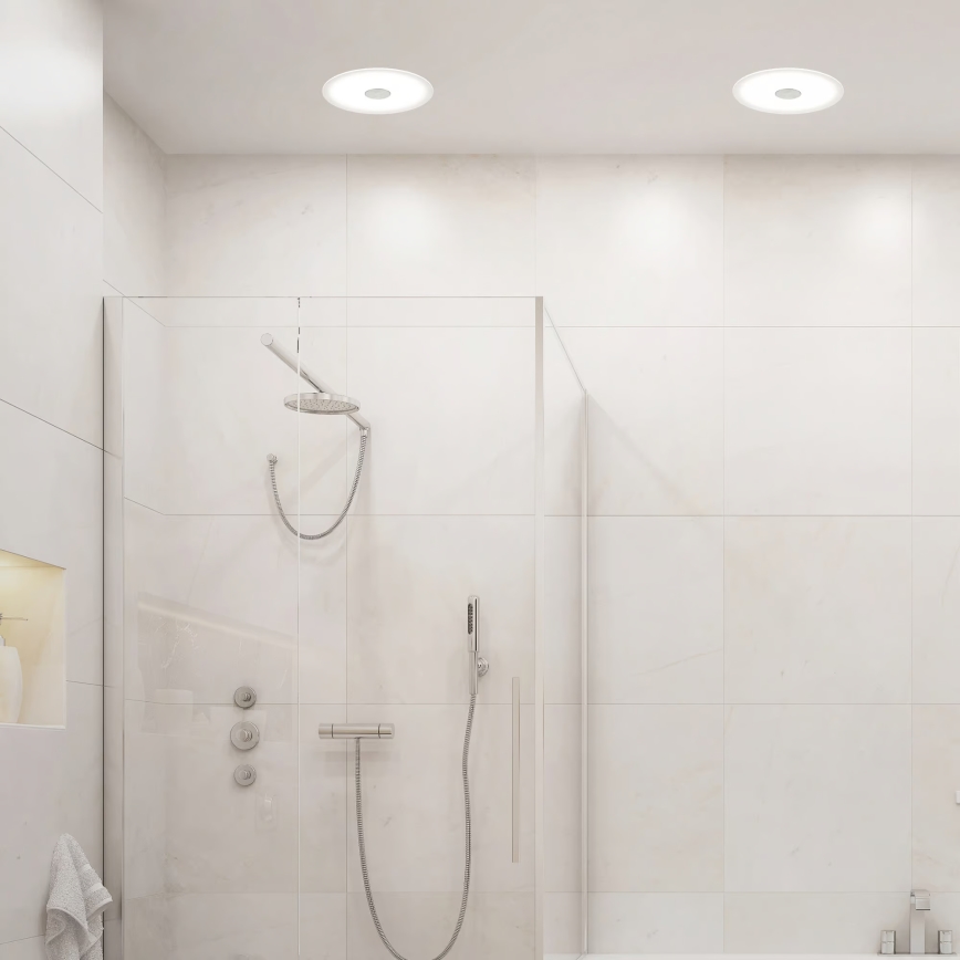 Briloner 7481019 - LED Bathroom Recessed Ceiling Light LED/12W/230V 3000/4000/6500K IP44 White