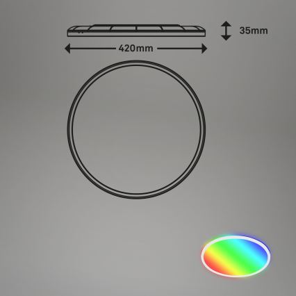 Briloner 7494016 - LED RGBW Dimmable SMART Ceiling Light LED/22W/230V 4000K Ø 42 cm Wi‑Fi Tuya + remote control