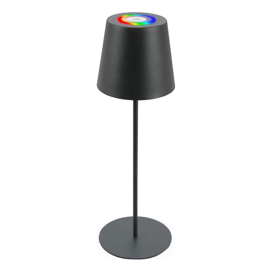 Briloner 7507015 - LED RGB Dimmable rechargeable outdoor table lamp 2in1 LED/2,5W/5V IP44 anthracite
