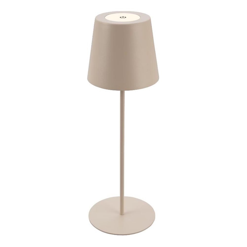 Briloner 7508011 - LED Dimmable rechargeable outdoor table lamp 2in1 LED/2,5W/5V IP44 beige