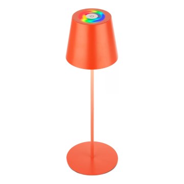 Briloner 7510012 - CALIDA LED RGBW Dimmable Rechargeable Outdoor Table Lamp LED/2.5W/5V IP44 1200 mAh Orange