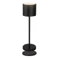 Briloner 7521015 - SIGO LED Dimmable Outdoor Rechargeable Table Lamp, LED 2.5W/5V, IP44, 2600 mAh, Black