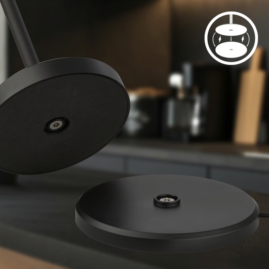 Briloner 7521015 - SIGO LED Dimmable Outdoor Rechargeable Table Lamp, LED 2.5W/5V, IP44, 2600 mAh, Black