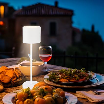 Briloner 7521016 - SIGO LED dimmable rechargeable outdoor table lamp LED/2,5W/5V IP44 2600 mAh white