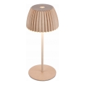 Briloner 7552-011 - Dimmable Rechargeable Touch Mini LED Outdoor Table Lamp, 1.5W/5V, IP44, 1800 mAh, Beige