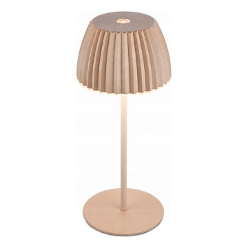 Briloner 7552-011 - Dimmable Rechargeable Touch Mini LED Outdoor Table Lamp, 1.5W/5V, IP44, 1800 mAh, Beige
