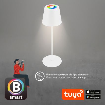 Briloner 7559016 - LED RGB Dimmable Rechargeable Outdoor Table Lamp COLORIS LED/3.5W/5V IP44 2000 mAh Wi-Fi Tuya