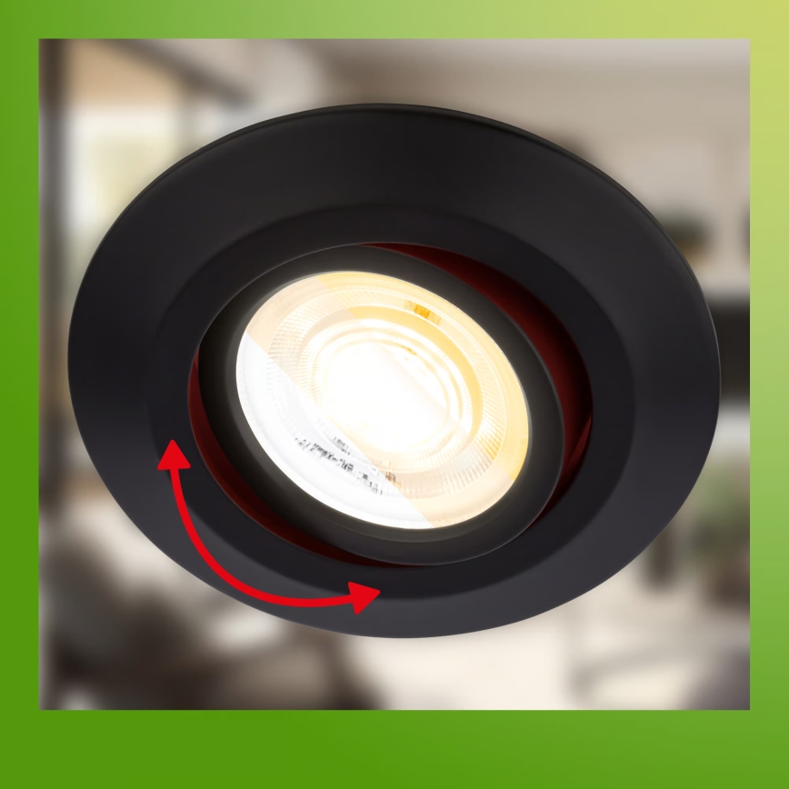 Briloner 7586035 - SET of 3 LED bathroom recessed downlights KLIRA 1xLED/4,9W/230V 2500/3000/4000K IP23 black