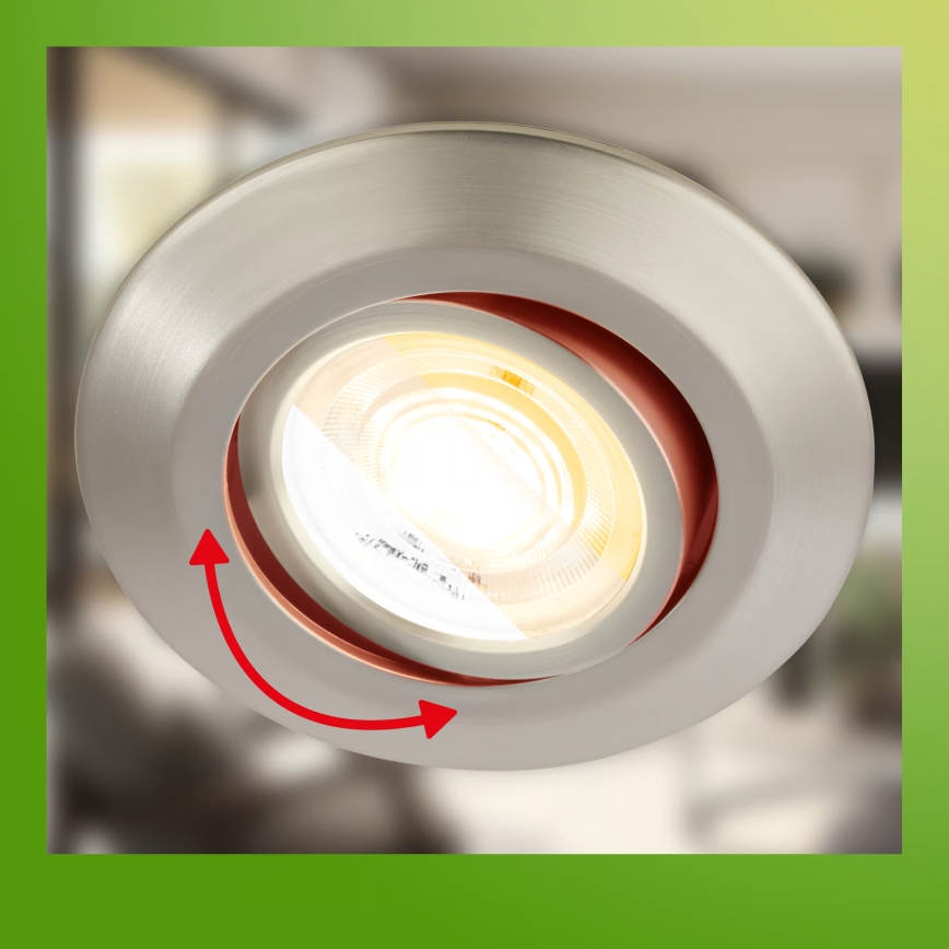 Briloner 7587032 - SET 3x LED Dimmable Bathroom Recessed Downlight KLIRA 1xLED/4,9W/230V 2500/3000/4000K IP23 Matte Chrome