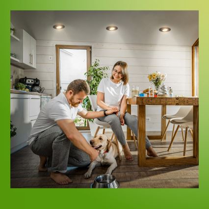 Briloner 7587035 - SET of 3x Dimmable Bathroom Recessed Ceiling Light KLIRA 1xLED/4.9W/230V 2500/3000/4000K IP23 black