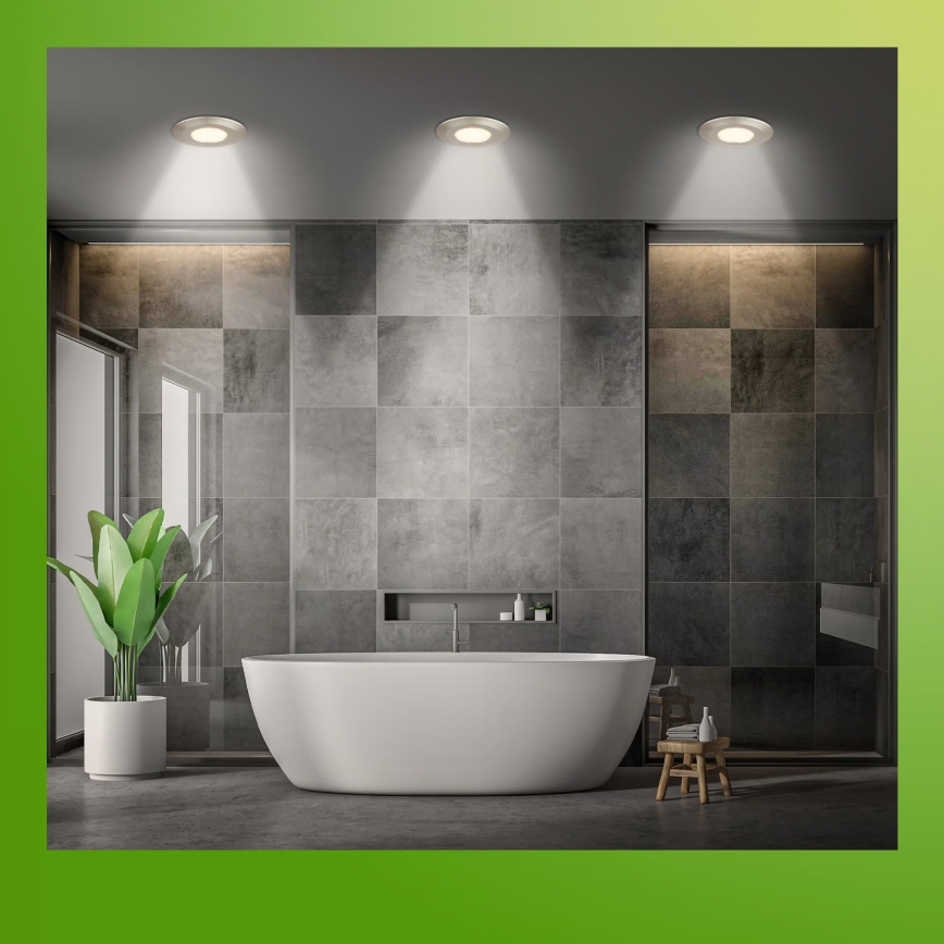 Briloner 7588032 - Set of 3 LED bathroom recessed downlights KLIRA LED/4.9W/230V 2500/3000/4000K IP44 matte chrome