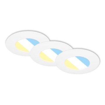 Briloner 7598036 - SET 3x LED Bathroom recessed light LED/4,9W/230V IP44 2700/4000/6500K white