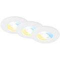 Briloner 7605036 - Set of 3 LED Bathroom Recessed Ceiling Lights, 3xLED/4.9W/230V, IP44, White