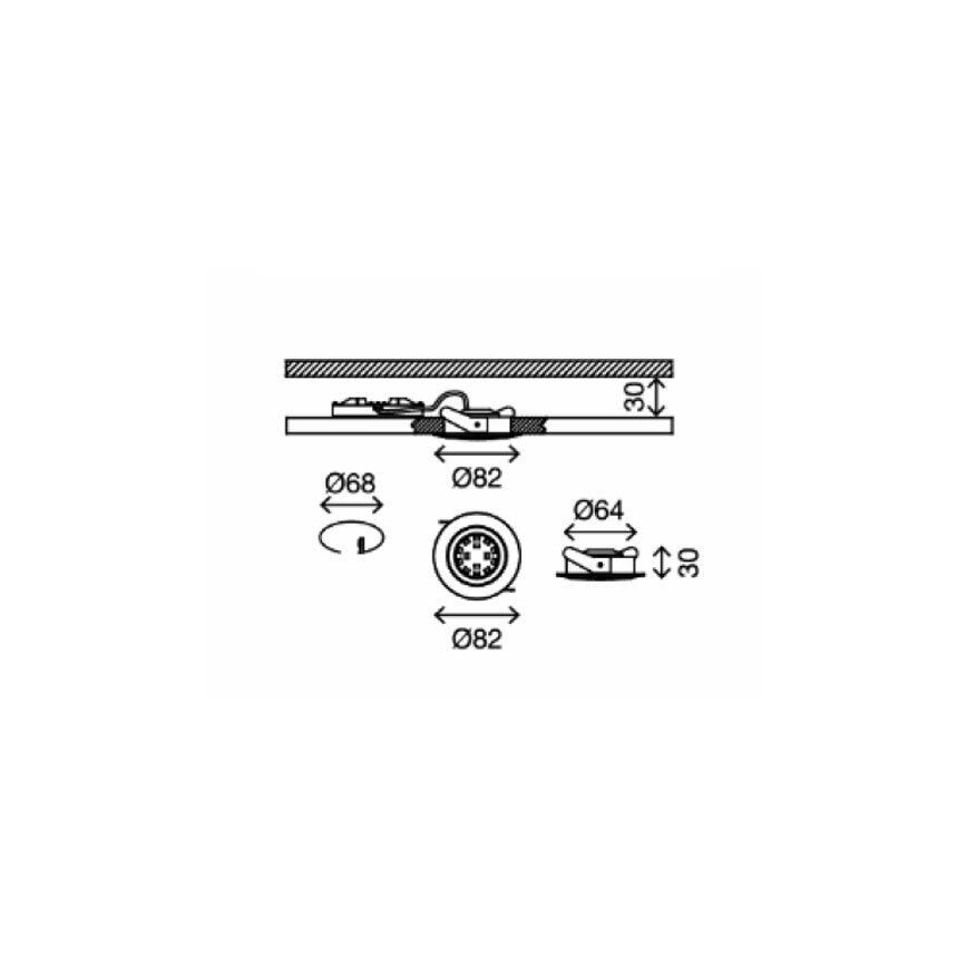 Briloner 8309-019 - LED Dimmable bathroom recessed light LED/5W/230V IP23
