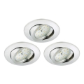 Briloner 8312-039 - SET 3x LED Bathroom recessed light LED/5W/230V IP23