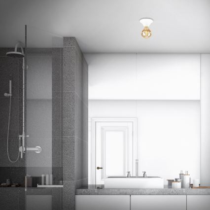 Briloner - Bathroom ceiling light 1x E27/10W/230V IP44 white