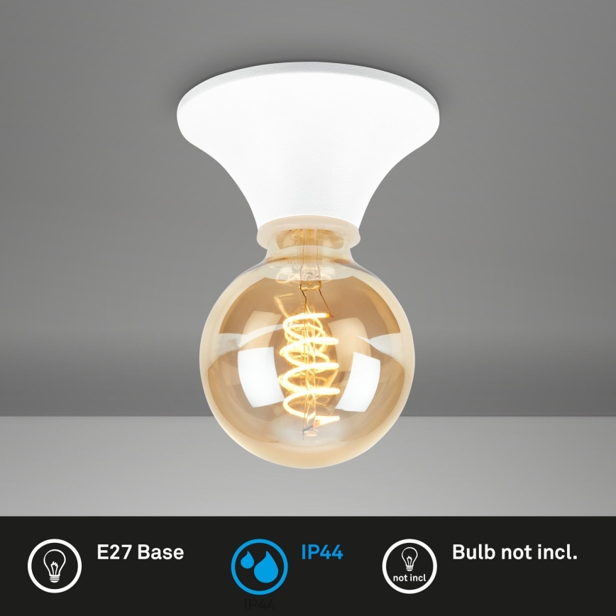Briloner - Bathroom ceiling light 1x E27/10W/230V IP44 white