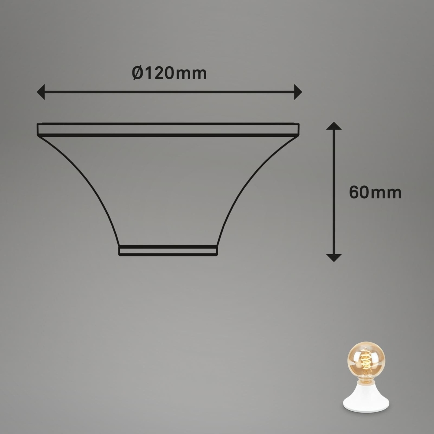 Briloner - Bathroom ceiling light 1x E27/10W/230V IP44 white