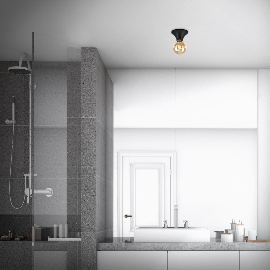 Briloner - Bathroom ceiling light 1xE27/10W/230V IP44 black