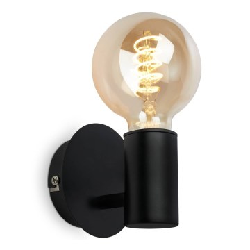 Briloner - Bathroom wall light 1xE27/10W/230V IP44 Black