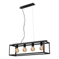 Briloner - Chandelier on a string BLACK STEEL 4xE27/40W/230V