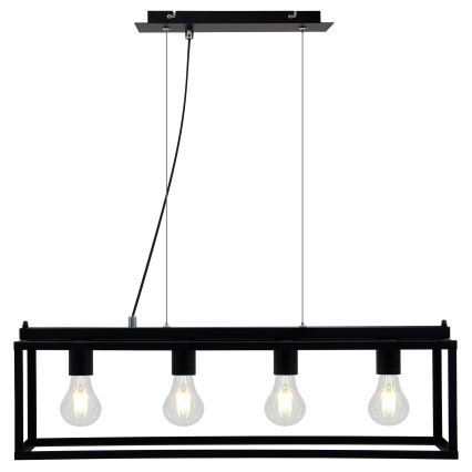 Briloner - Chandelier on a string BLACK STEEL 4xE27/40W/230V