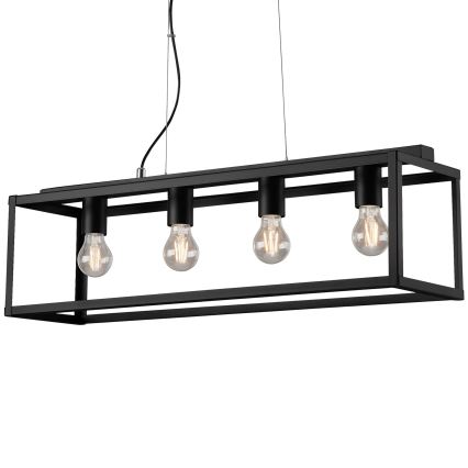 Briloner - Chandelier on a string BLACK STEEL 4xE27/40W/230V
