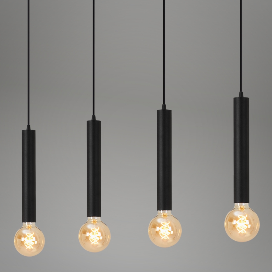 Briloner - Chandelier on a string LONGA 4xE27/60W/230V black