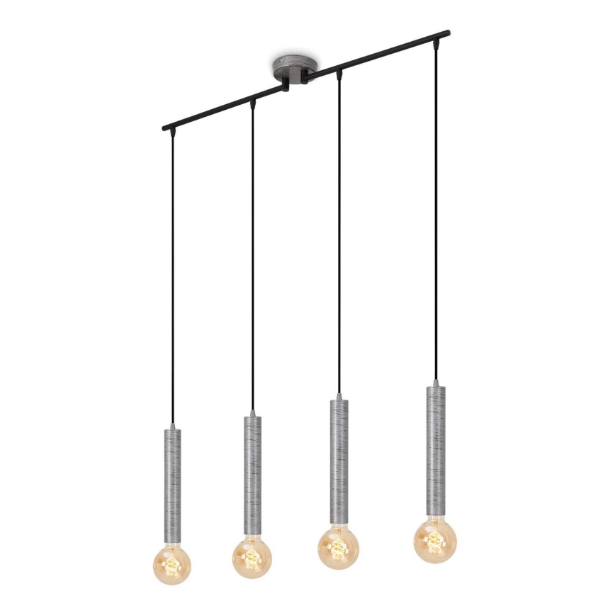 Briloner - Chandelier on a string LONGA 4xE27/60W/230V silver