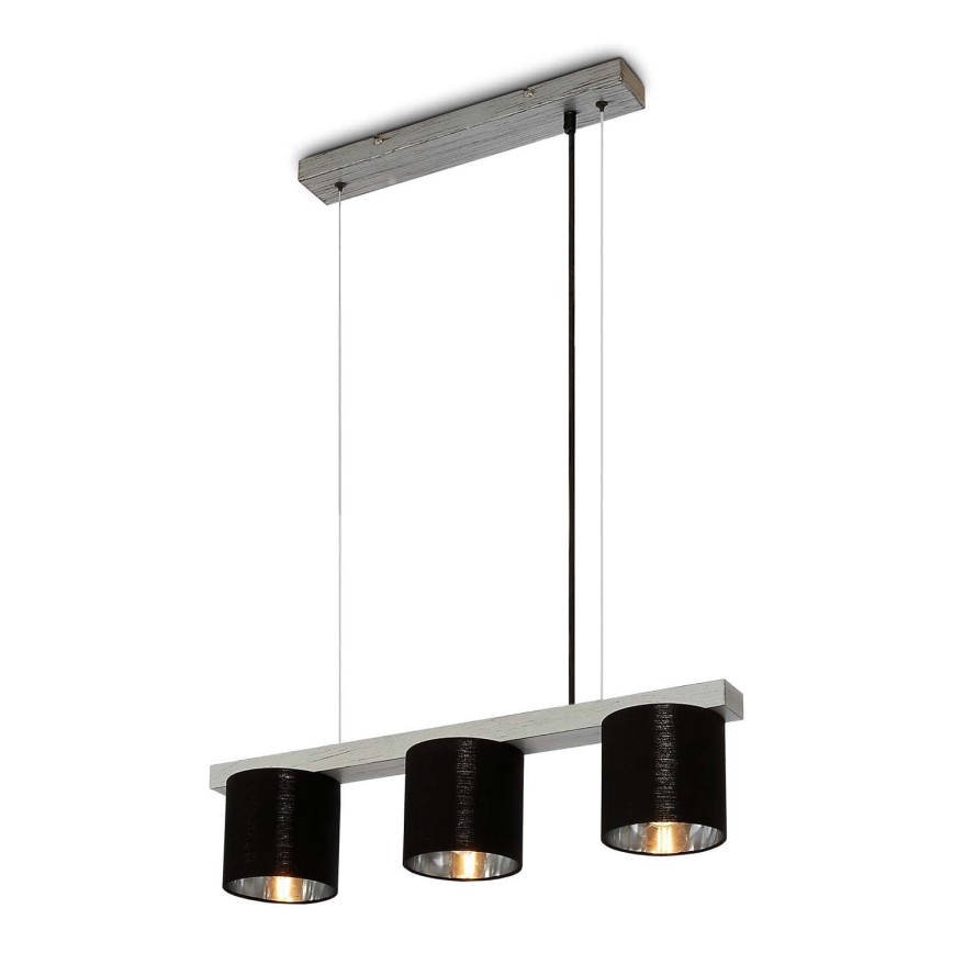 Briloner - Chandelier on a string LURI 3xE14/25W/230V rubber tree