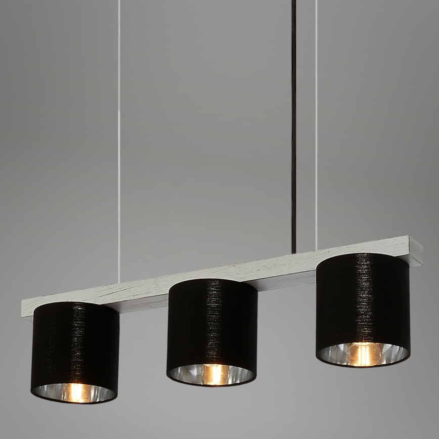 Briloner - Chandelier on a string LURI 3xE14/25W/230V rubber tree