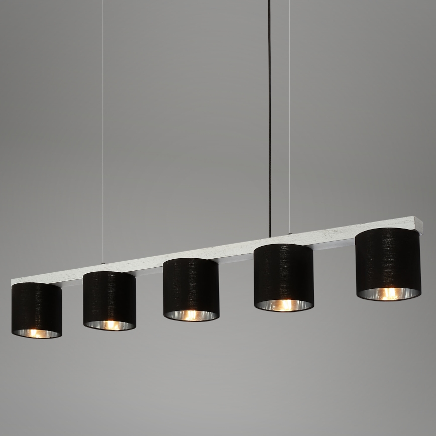 Briloner - Chandelier on a string LURI 5xE14/25W/230V rubber tree