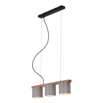 Briloner - Chandelier on a string RHON 3xE14/25W/230V rubber tree