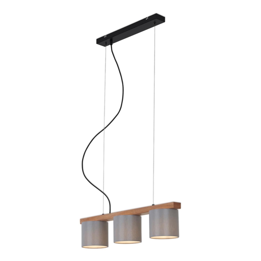 Briloner - Chandelier on a string RHON 3xE14/25W/230V rubber tree
