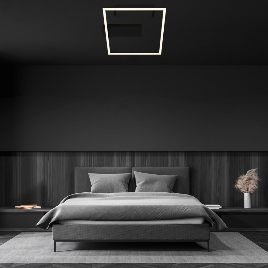 Briloner - FRAME LED Ceiling Light, 14 W, 230 V, 3000 K, 30 x 32 cm, Black
